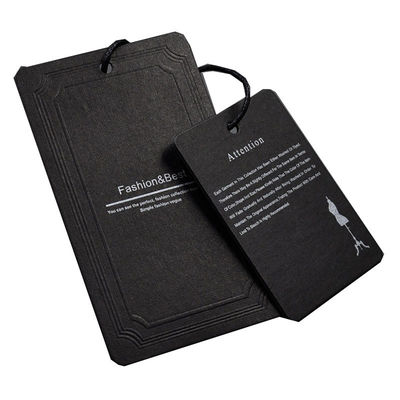 Bags Shoes 350gsm Coated Paper Custom Hang Tag Black White Print