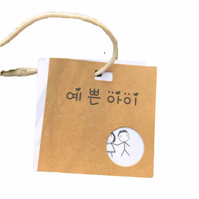 Eco Friendly Gift Kraft Paperboard Personalized Hang Tag CMYK 4C