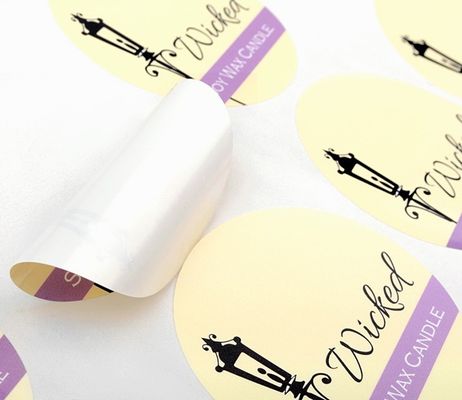 AQU Varnish Self Adhesive Logo Pantone CMYK Label Sticker Rolls