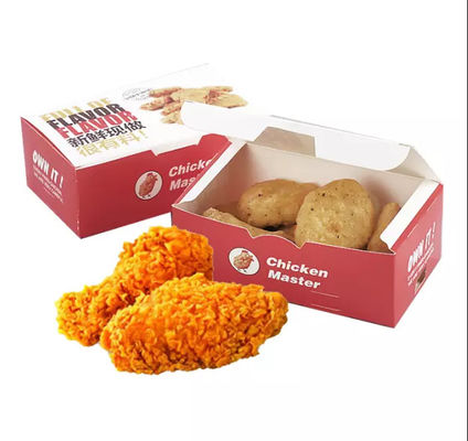 Foldable Disposable 400gsm Custom Food Packaging Boxes Fried Chicken