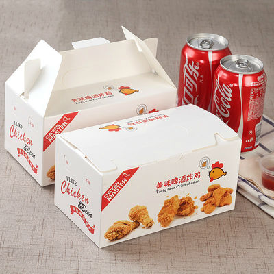 Foldable Disposable 400gsm Custom Food Packaging Boxes Fried Chicken
