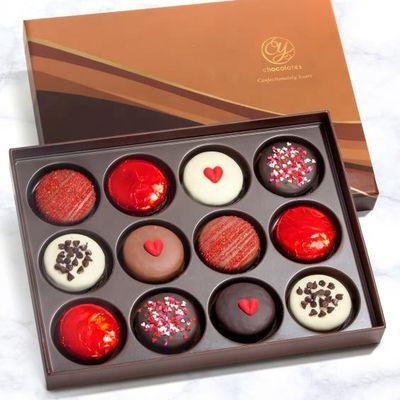 Luxury Rigid Cardboard Custom Food Packaging Boxes With Ribbon