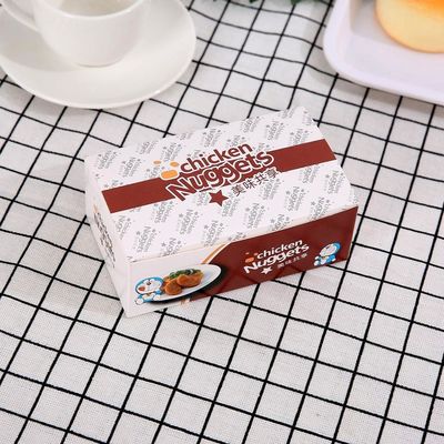 Ivory Borad Anti Oil BOPP Sealable Fried Chicken Box Varnishing