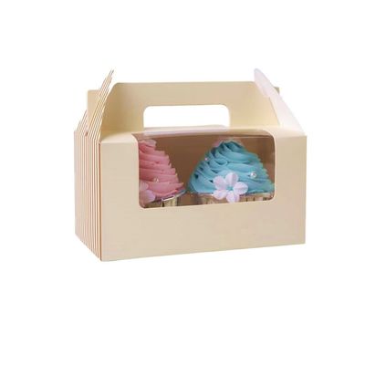 OEM ODM Foldable 420gsm Kraft Paper Luxury Cake Box Custom Color