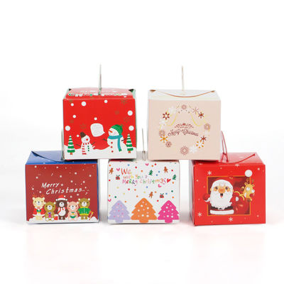 Christmas Cake Varnishing Custom Food Packaging Boxes With Window