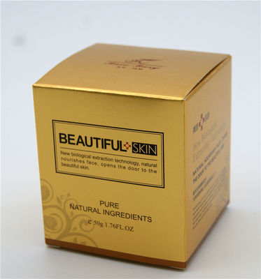 Disposable Gold Color 325g Art Paper Box Cosmetic Gift Packaging
