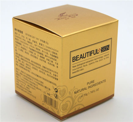 Disposable Gold Color 325g Art Paper Box Cosmetic Gift Packaging