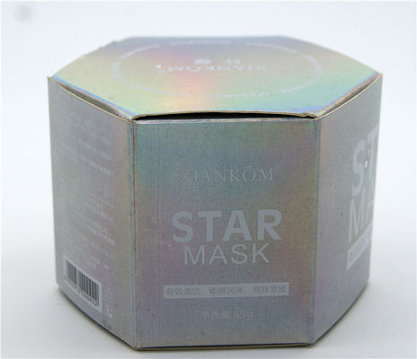 Custom CMYK Iridescent Paper Cosmetic Packaging Boxes UV Printing