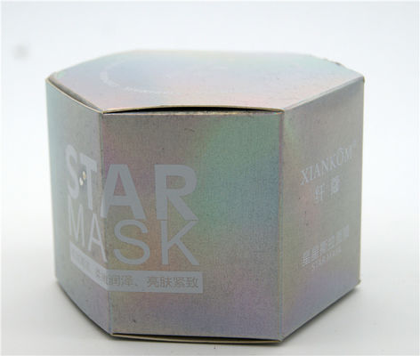 Custom CMYK Iridescent Paper Cosmetic Packaging Boxes UV Printing