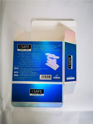 OEM CMYK Printing Cosmetic Packaging Boxes 350gsm Silver Card