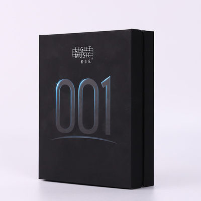 Luxury Exquisit Rectangle Black Matte Men Gift Boxes Lid And Base