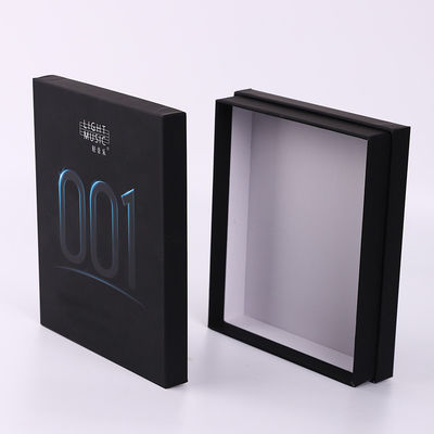 Luxury Exquisit Rectangle Black Matte Men Gift Boxes Lid And Base