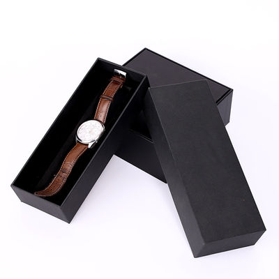 Luxury Exquisit Rectangle Black Matte Men Gift Boxes Lid And Base