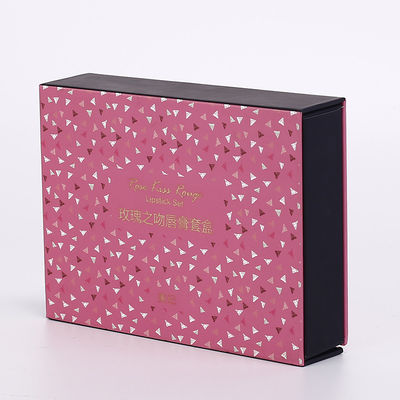 Personalised CMYK Pink Gold Foil Gift Packing Boxes Magnetic Lid