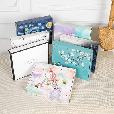 800gsm Flat Pack Cardboard Gift Boxes With Lids Custom Shape