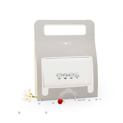 Lid And Base 150gsm Kraft Paper Gift Packing Boxes With Handle Sleeve