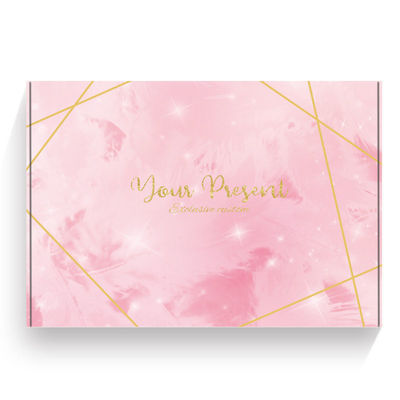 Offset Flexo Printing Custom Clothing Packaging Boxes Pink Corrugated