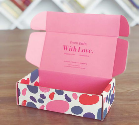 Emballage Corrugated 300gsm 2mm FBB Pink Mailing Boxes Custom Logo