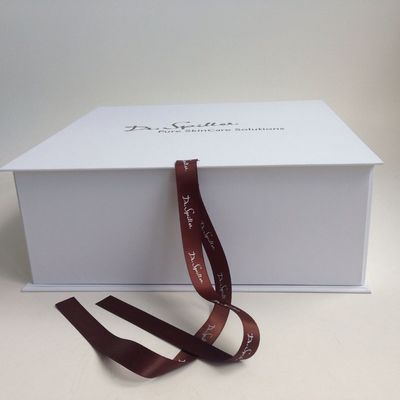 Foldable Rigid Cardboard 1.5mm 900GSM Christmas Gift Box Full White