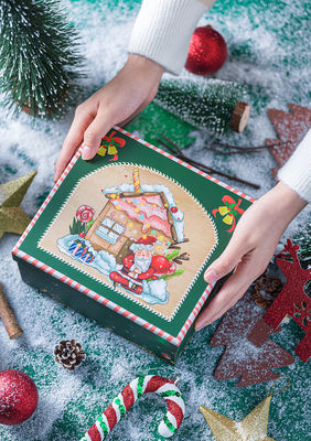 Stacking Gift Holographic Recycled Packaging Box Magnetic Closure