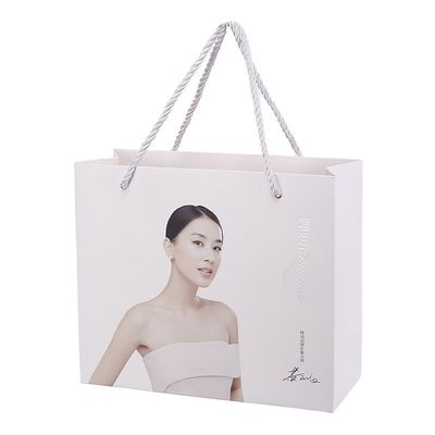 Shopping Packaging Laminated C1S Art Paper Tote Bags Custom Logo