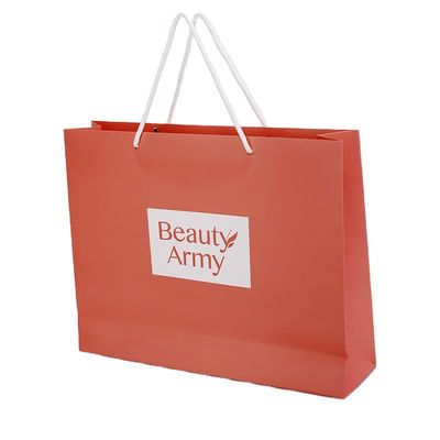 Colorful CMYK Pantone Width 25mm Recycled Paper Bag For Gift