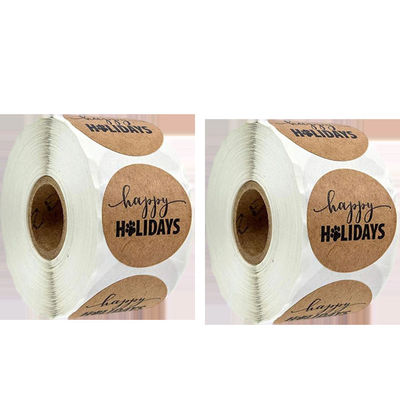 Round Waterproof Glossy Custom Label Stickers Roll Printing Brand Logo