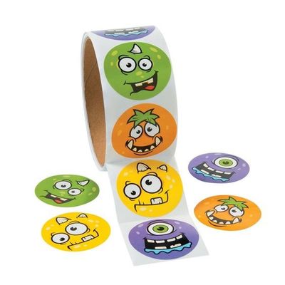 Round Waterproof Glossy Custom Label Stickers Roll Printing Brand Logo