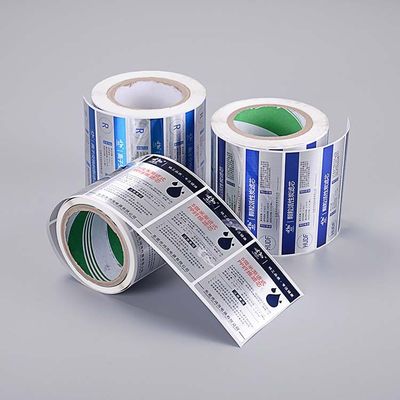 Square Spot Color Polypropylene Custom Label Stickers Multi Style