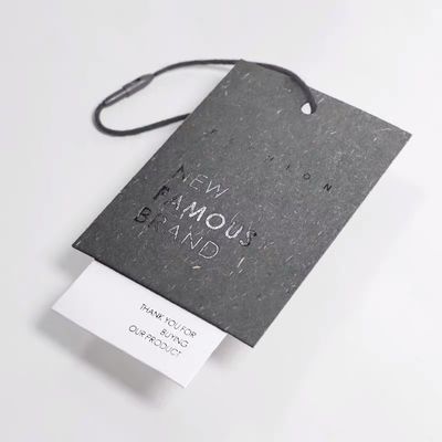 Fashion Folded Clothing Thick 2mm Personalized Hang Tag Debossing