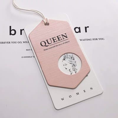 Fashion Folded Clothing Thick 2mm Personalized Hang Tag Debossing