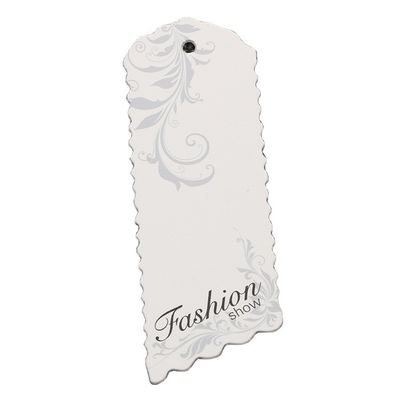 Rectangle Embossed Debossed Logo Recycled Hang Tag 300gsm Paperboard