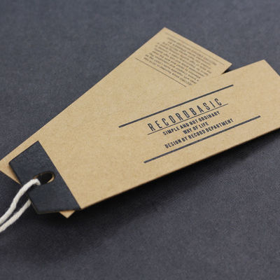 Luxurious Foil Stamping Spot UV Personalized Hang Tag Pantone Color