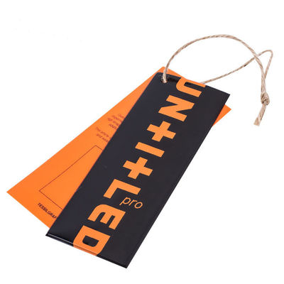 Shirt Shoes Bags C1S Coated Paper Embossed Swing Tags Eco Friendly