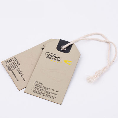 Shirt Shoes Bags C1S Coated Paper Embossed Swing Tags Eco Friendly
