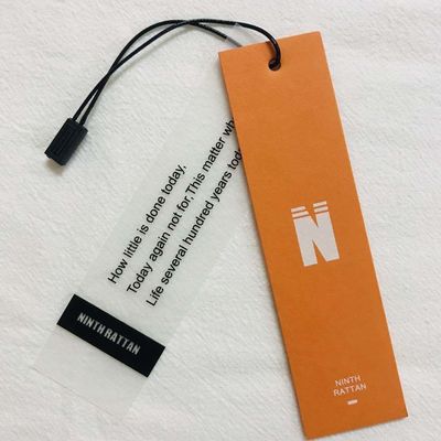 OEM Debossing Wedding Thank You Cardboard Swing Hang Tag With Rope