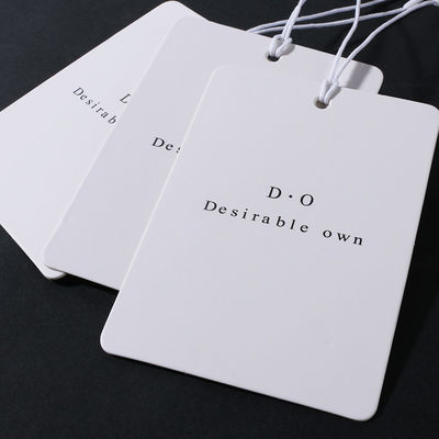 ODM Rectangle Two Layers Debossing Clothing Label Tag With String