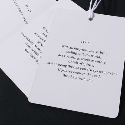 ODM Rectangle Two Layers Debossing Clothing Label Tag With String