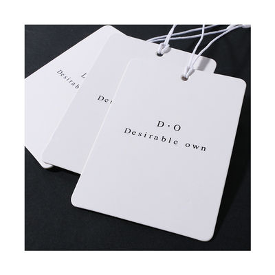 ODM Rectangle Two Layers Debossing Clothing Label Tag With String