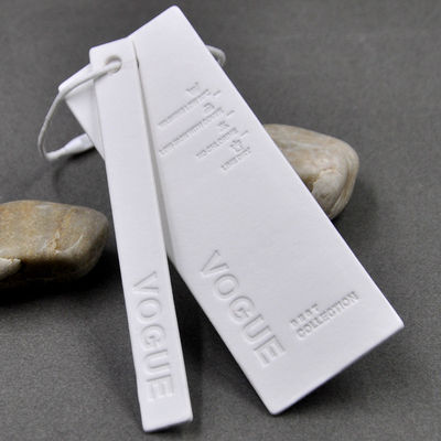 Embossed Brand Eco PVC Washable Custom Hang Tags For Clothing