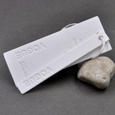 Embossed Brand Eco PVC Washable Custom Hang Tags For Clothing