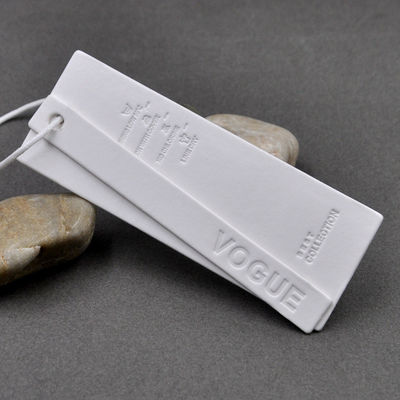 Embossed Brand Eco PVC Washable Custom Hang Tags For Clothing