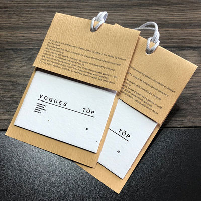 Corrugated Clothing Iridescent Paper Personalized Hang Tag With String