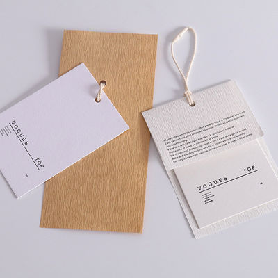 Corrugated Clothing Iridescent Paper Personalized Hang Tag With String