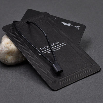 Bags Shoes 350gsm Coated Paper Custom Hang Tag Black White Print