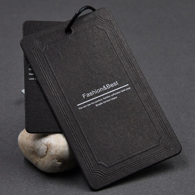 Bags Shoes 350gsm Coated Paper Custom Hang Tag Black White Print