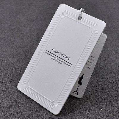 Bags Shoes 350gsm Coated Paper Custom Hang Tag Black White Print