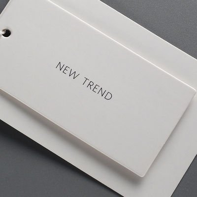 White Duplex Paper Matte Varnishing Garment Swing Tags Customer Logo