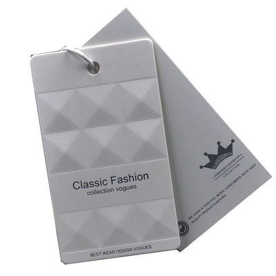 OEM DIY Embossed Debossing Personalized Hang Tag With String