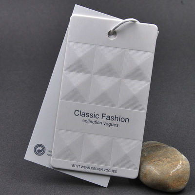 OEM DIY Embossed Debossing Personalized Hang Tag With String